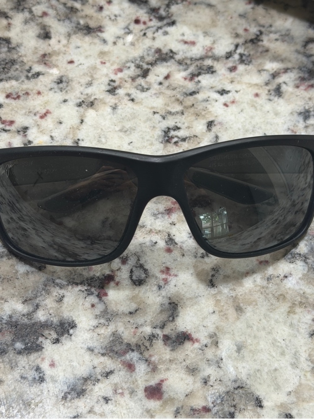 Maui Jim Black Polarized Wrap Sunglasses
